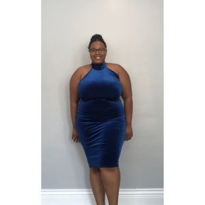 Velvet Halter Top Dress